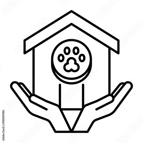 This Animal Shelter icon is suitable for pet adoption, etc