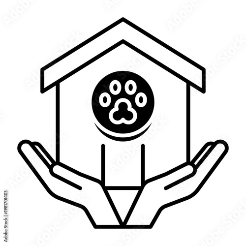This Animal Shelter icon is suitable for pet adoption, etc