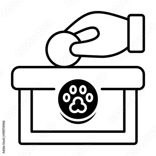 This Donation icon is suitable for pet adoption, etc