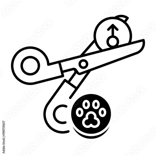 This Sterilization icon is suitable for pet adoption, etc