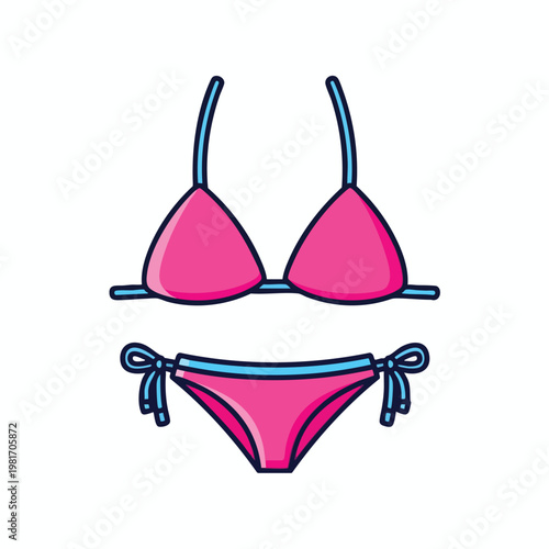 Colorful Bikini Swimsuit for Summer Beachwear and Vacation