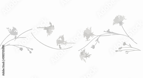 Hand drawn dandelion wildflower seamless pattern doodle floral waltz botanical vector background
