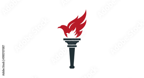 Phoenix Torch Logo: Freedom, Enlightenment, Spirit, Courage, Victory