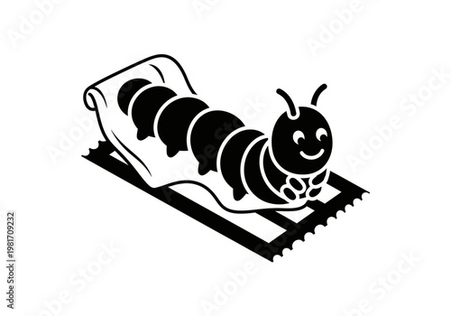 Caterpillar on Paper Scroll