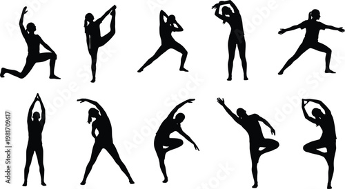 Dynamic silhouettes a collection of human figures in motion and dance