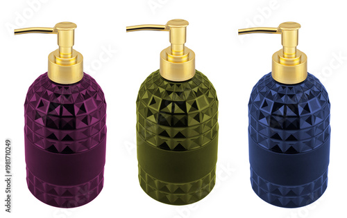 Plastic bottle for detergent cleaning agent iIsolated on white background. Plastic bottle isolated with clipping path. Empty space for text