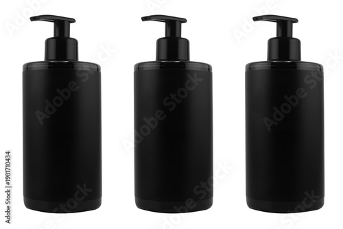 Plastic bottle for detergent cleaning agent iIsolated on white background. Plastic bottle isolated with clipping path
