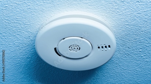 Ceiling mounted smoke alarm sensor in indoor space