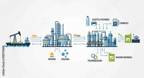 Petrochemical Industry Process: Crude Oil to Plastics, Fuels, and Chemicals