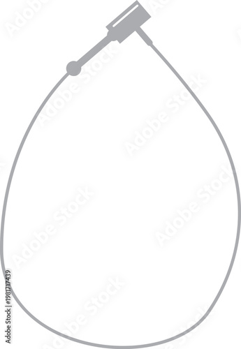 商品タグなどについているプラスチックの留め具のイラスト