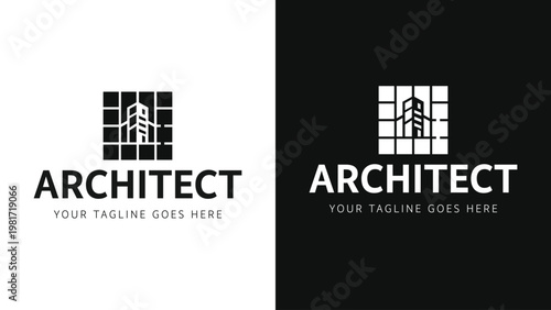 Professional Architect Logo, Building Construction logo, House Design symbol, Real Estate Development Vector, Civil Engineering Branding, Urban Structure Emblem, minimalist architect logo