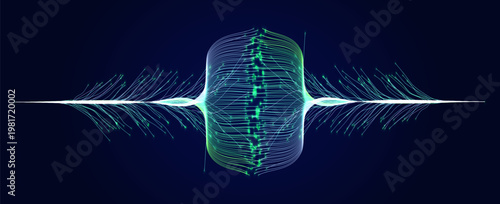 Neural Network Connected Neurones Abstract Synapse Tree Connection Cell Growth. Biotech Innovation Technology and Scientific Research in Neurology Medical Science Industry. Vector Illustration