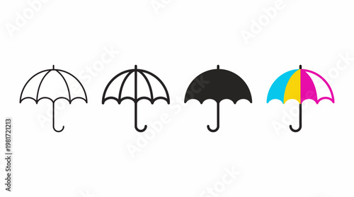 set of umbrella
