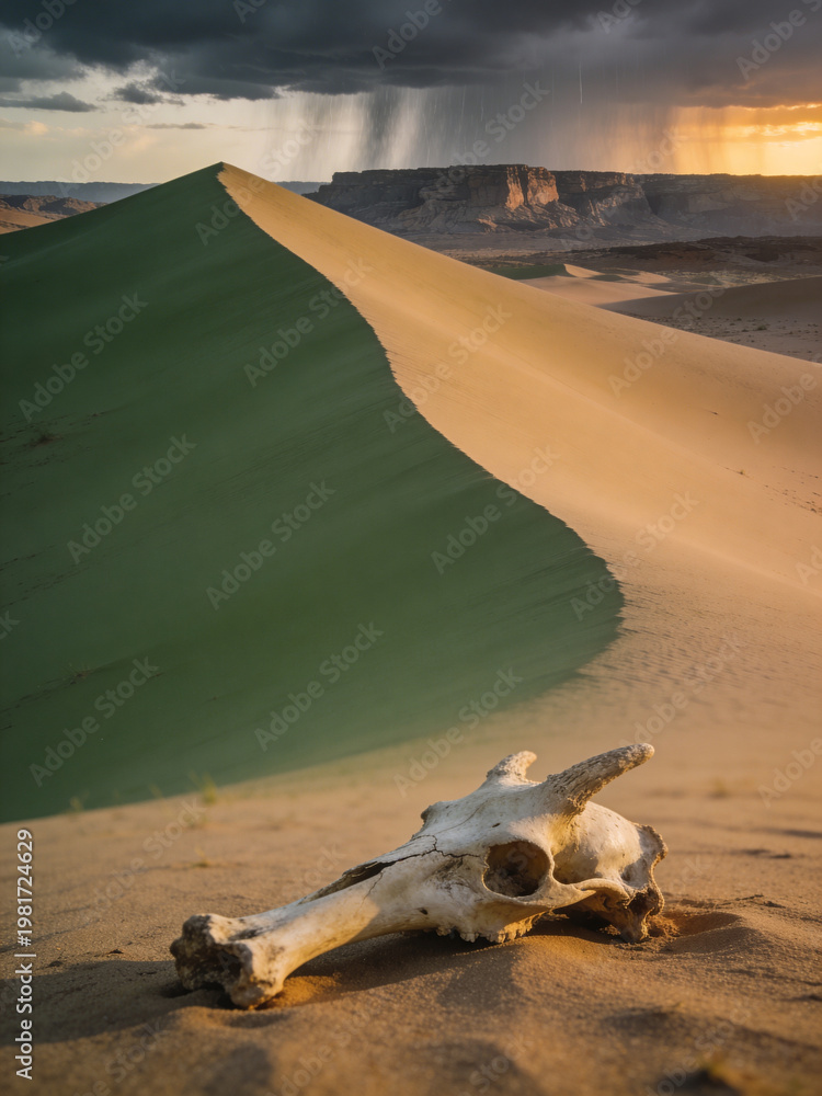 Fototapeta premium Atmospheric Nature Sand Dune Textures at Golden Hour