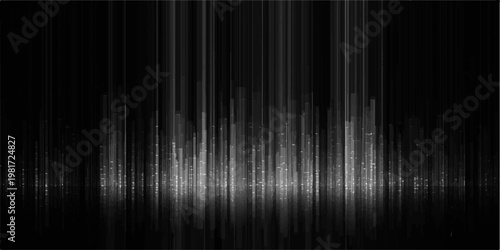 visual depiction of sound, the graphic evokes the rhythm and energy of audio waves. this minimalist art showcases the unseen energy of sound.
