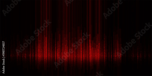 red light lines abstract, an artistic representation of sound waves or musical frequencies set against a black backdrop, inviting interpretation and emotion.