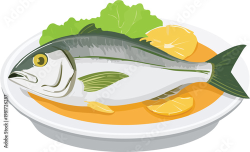 fresh fish on a plate