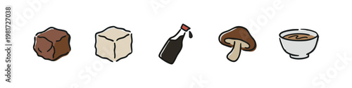 Cooking Ingredients and Savory Flavor Icons