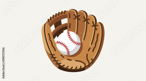 An animated depiction of a baseball glove cradling a baseball, representing the sport's essence and inviting enthusiasts to engage in America's favorite pastime.