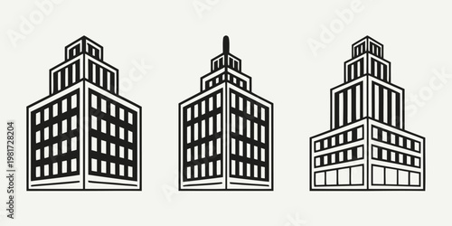 Black and white cityscape building skyscraper architecture