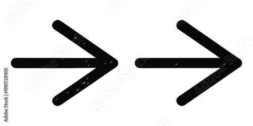 Black arrows on white background pointing right side