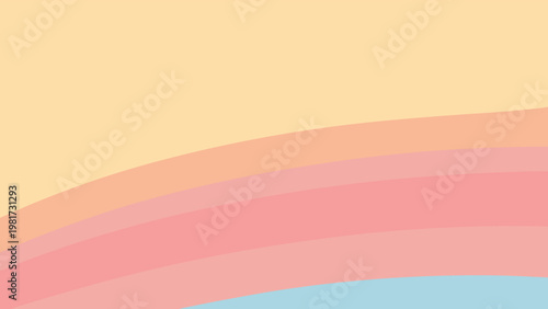 Colorful rainbow on yellow background abstract