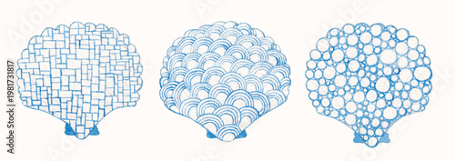 shell watercolor element hand drawn seashell beach summer illustration