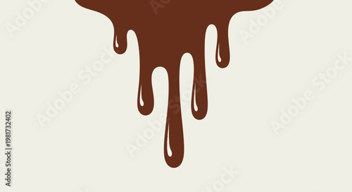 Chocolate Drip Background - Melting Brown Liquid Flowing