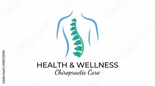 This logo effectively showcases chiropractic care, featuring a spinal column intertwined with soothing colors, symbolizing health, healing, and holistic wellness.