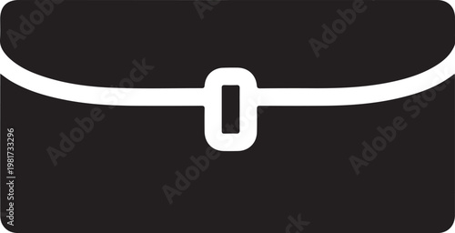A black and white icon of a closed wallet