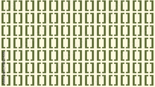 Abstract Olive Green Geometric Bracket Pattern Vector Illustration