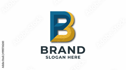 The logo features a bold letter B design, using contrasting colors to convey trust and professionalism, ideal for various industries looking to assert their brand presence.