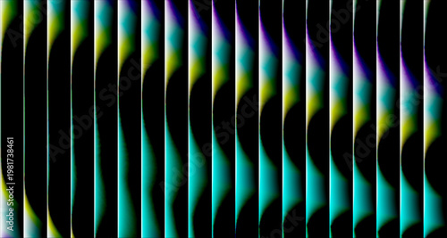 abstract neon light trails with vibrant color gradients in dark background