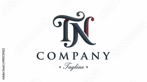 A stylish logo featuring intertwined initials, perfect for a sophisticated company, conveying professionalism, creativity, and a timeless essence in branding.