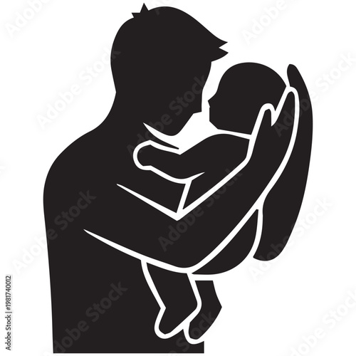 Celebrating mothers day a silhouette of parental love and family connection