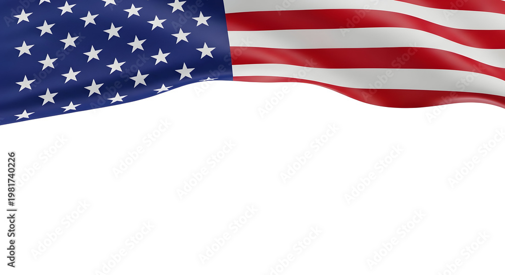 Obraz premium Celebrating independence day vibrant american flag waving a symbol of freedom and national pride