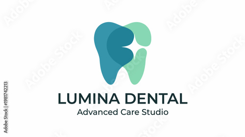 This logo presents a clean and modern tooth design, symbolizing advanced dental care services with a fresh and innovative approach to oral health and patient care.