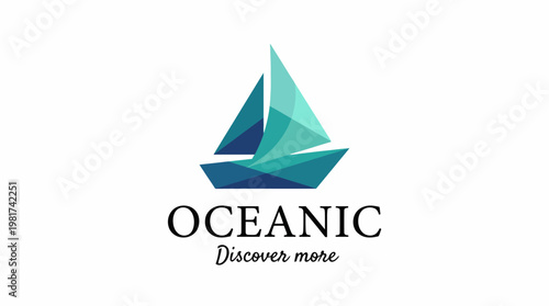 This logo showcases a stylized sailing boat in vibrant turquoise and blue tones, representing exploration on water and encapsulating the spirit of adventure and freedom.
