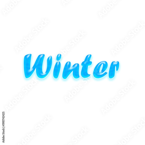 Winter 3D letter.