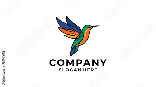 A vibrant and artistic logo featuring a stylized hummingbird, symbolizing agility and beauty, perfect for a company emphasizing creativity and energetic branding. Free Download A vibrant and artistic logo featuring a stylized hummingbird, symbolizing agility and beauty, perfect for a company emphasizing creativity and energetic branding. - GFXLoad