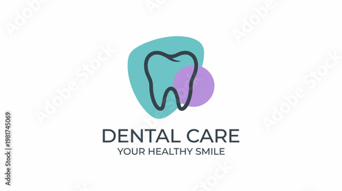 A clean and modern logo featuring a stylized tooth graphic, symbolizing health and care, ideal for dental practices and oral health services.