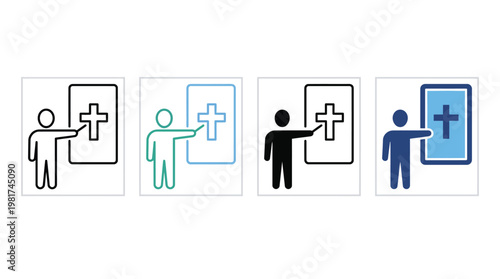 Four stages of digital transformation a person interacting with a device's evolving interface