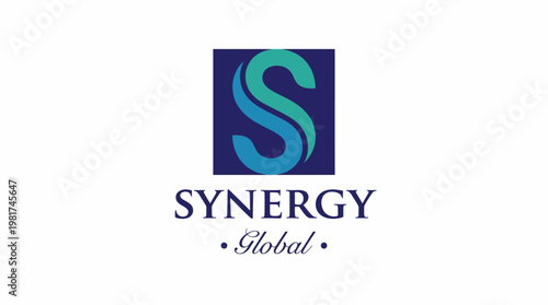 This logo showcases a stylized 'S' in a soothing blue gradient representing synergy and global connectivity, ideal for businesses emphasizing collaboration.