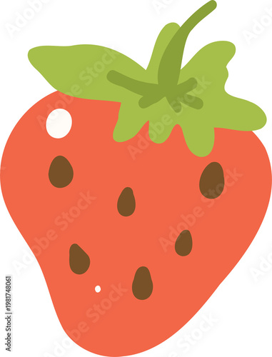 Cute Strawberry Clipart Pastel Fruit Illustration