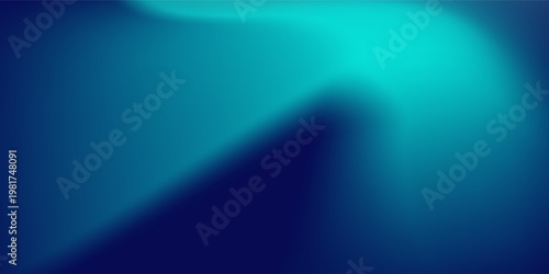 Lines Curves. Abstract background. Green Blue Colour Gradient. Monitor display tech wallpaper. Glowing and reflect neon light. Future technology.