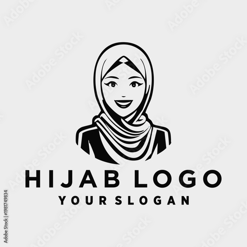 Beauty hijab store logo icon idea