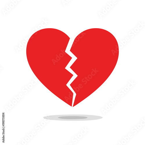 Broken Heart Illustration for Emotional Distance or Heartbreak Themes