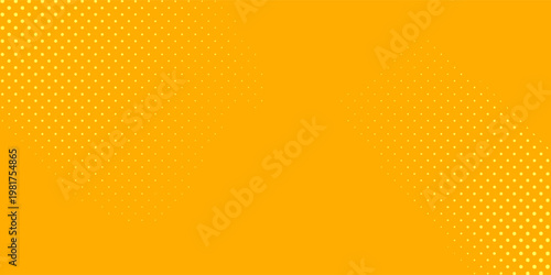 Yellow halftone pattern. Retro comic gradient background geometric elegant