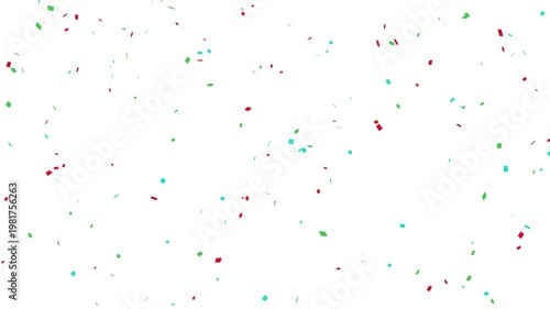 colorful multicolor confetti falling animation, 4k loopable overlay with alpha channel. festive party confetti falling loop choroma key.