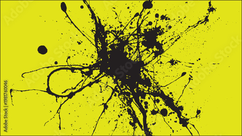 black grunge overlays on yellow background